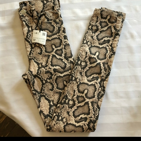 Zara snake print/'aminalier skinny jeans - Picture 7 of 9
